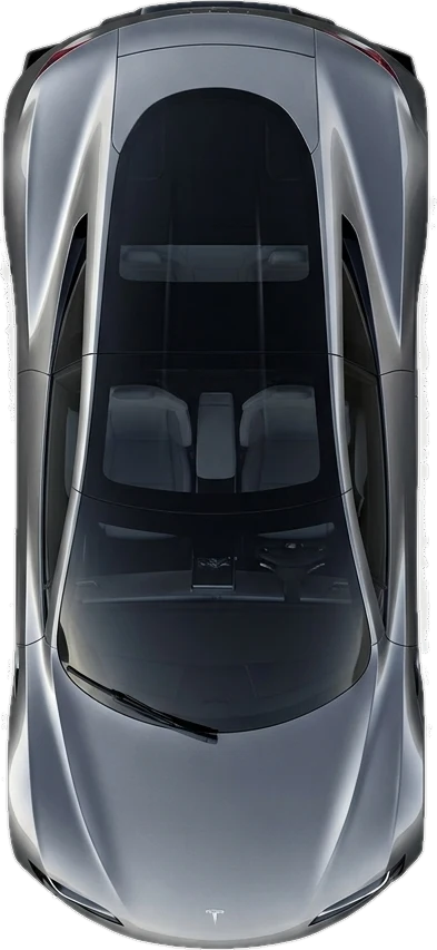 Tesla Roadster from above